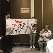 临摹刘文西字画四尺横幅花鸟手绘名人字画国画收藏装饰品证书