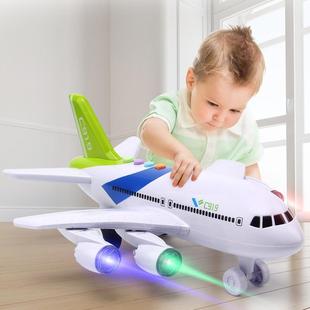 儿童玩具飞机模型大号3岁男孩惯性宝宝仿真客机音乐车耐摔小灯光