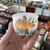 景德镇羊脂玉矾红手绘茶具单杯主人，杯金龙鱼杯子手工陶瓷高端茶杯