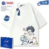 NASA联名宽松夏季短袖t恤男潮流卡通青少年学生纯棉半袖体恤t