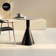 北欧现代简约餐桌岩板小户型家用吃饭桌子咖啡厅奶茶店创意小圆桌