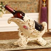 欧式高档陶瓷酒架创意家居客厅酒柜红酒架装饰品葡萄酒架摆件