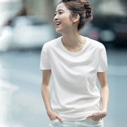 纯棉白色长袖t恤女2023韩版男女，款宽松显瘦简约纯色潮ins上衣
