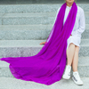 紫罗兰纱巾3米围巾4米超大丝巾女夏季薄款防晒披肩海边沙滩巾妈妈