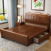 实木床1.8米主卧双人床1.5米木床高箱床1.2米大床储物床