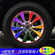 适用于长城哈弗换代H6运动版改装专用轮毂贴纸轮胎圈装饰车贴