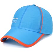 夏季男女棒球帽湖蓝色户外玫红色，速干帽遮阳防晒网帽休闲时尚