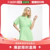 香港直邮潮奢 ASOS 女士设计背部镂空衬衫式迷你绉条纹绿色黄色格