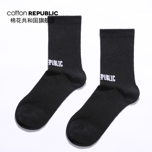 Cotton Republic/棉花共和国男士中筒袜2019秋冬情侣款休闲棉短袜