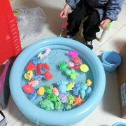 儿童钓鱼玩具池套装小孩戏水宝宝磁性鱼竿3-12岁男女益智玩具捞鱼