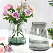 简约现代轻奢玻璃花瓶透明水培，插花器北欧客厅，家居装饰品创意摆件
