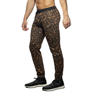 ADDICTED 透气性感豹纹修身系带低腰运动男士长裤AD1130