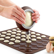 马卡龙硅胶垫模具裱花壶法式甜品30/48孔圆形饼干手工DIY烘焙工具