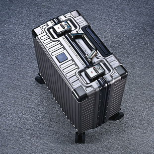 登机行李箱铝框小型轻便拉杆箱，18寸男女20静音万向轮短途旅行皮箱