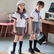 幼儿园园服夏装小学生校服运动服套装两件套儿童夏季班服纯棉英伦