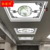 中式艺术玻璃吊顶装饰过道，走廊新中式风格透光有机玻璃天花亚克力