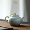 台湾三希堂陶瓷蛋青鸽子，壶正把泡茶壶分茶器，泡茶器功夫茶道茶具