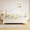 实木床美式床1.5米约双人床，白色1.35床架家用卧室主卧