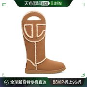 香港直邮潮奢 Ugg 女士 10毫米Telfar Tall剪羊毛靴子
