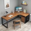 实木转角书桌拐角电脑台式桌家用l型办公桌卧室写字台角落长桌子
