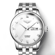钢带夜光手表镂空防水表全自动女士机械商务瑞士圆形精钢国产腕表