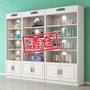 化妆品展示柜简约现代多层展柜，带玻璃门货柜陈列柜，美容院产品货架