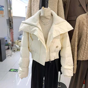 2023年羽绒棉服女冬短款韩版休闲设计感棉衣，加厚宽松棉袄外套