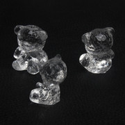 5a级东海天然白水晶(白水晶)小熊，女士挂件立体雕刻情侣，吊坠卡通熊儿童(熊儿童)挂坠