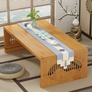 免安装飘窗桌子新中式炕桌，榻榻米茶桌家用实木，炕几可折叠坐地矮桌
