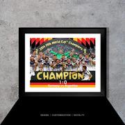 2014德国国家队夺冠举杯合影相框摆台装饰画 可摆可挂