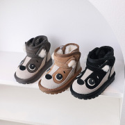 冬季儿童真皮雪地靴1-2-3岁宝宝，加厚棉靴4男童，女童小童加绒短靴子