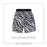 7折SILKY MIRACLE弹力短裤ZEBRA系列男式斑马纹丝绒弹力边短裤