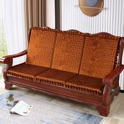 实木沙发垫带靠背加厚海绵中式红木沙发坐垫防滑椅垫老式四季通用