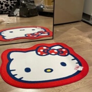 hellokitty地毯KT猫地垫凯蒂猫卧室床边毯防滑卡通毛绒异形地毯