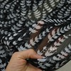 黑色麦穗印花雪纺布料 透明夏季垂坠感连衣裙时装面料 高档设计感