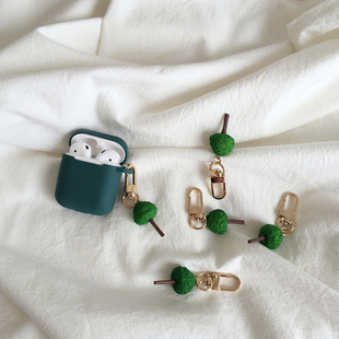 韩国ins清新绿色小树airpods保护套挂件可爱创意包包钥匙扣挂饰