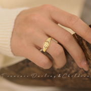 TDC温情珠宝 时印之戒·18k金钻石戒指可定制刻字宝宝手脚
