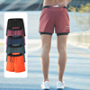 跑步运动短裤男双层弹力，紧身裤健身专业马拉松，速干三分裤可放手机
