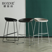 霍客森现代简约吧台椅，北欧时尚轻奢吧椅，创意吧凳设计师铁艺高脚凳