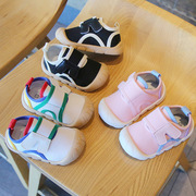 春秋季宝宝学步鞋0-3岁4男女童布鞋子(布鞋子)1软底透气婴幼儿防滑不掉跟2