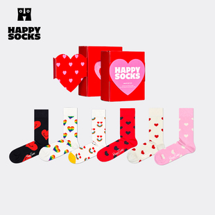 焕新礼盒happysocks春秋，款爱之物语棉袜中筒袜2双装礼盒