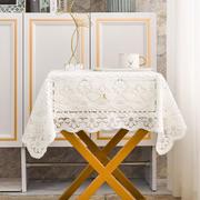 白色蕾丝桌布ins复古圆桌正方形，台布茶几床头柜，沙发冰箱防尘盖巾