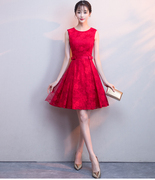 法式小晚礼服裙子，酒红2023平时可穿生日，连衣裙派对显瘦气质女