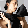 AtelierMissLu设计师品牌大大蝴蝶结露背挂脖造型感小黑裙