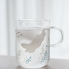 日式耐热玻璃杯可爱水杯，创意牛奶花茶杯咖啡杯，海豹情侣北极熊杯子