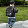 韩国童装0-6岁男童洋气卡通，加绒卫衣2024宝宝休闲套头衫上衣