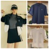 韩国 MALBON高尔夫球服24春夏女士GOLF标志小高领短袖运动T恤
