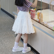儿童裙子夏天仙女超仙森系半身裙女童短裙2023夏装星空裙纱裙蛋糕