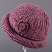 秋冬季中老年帽子女士针织，老人帽奶奶，老太太毛线帽盆帽保暖妈妈帽