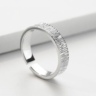 s925纯银山有木戒指，复古泰银个性潮男女，对戒情侣戒指活口单身指环